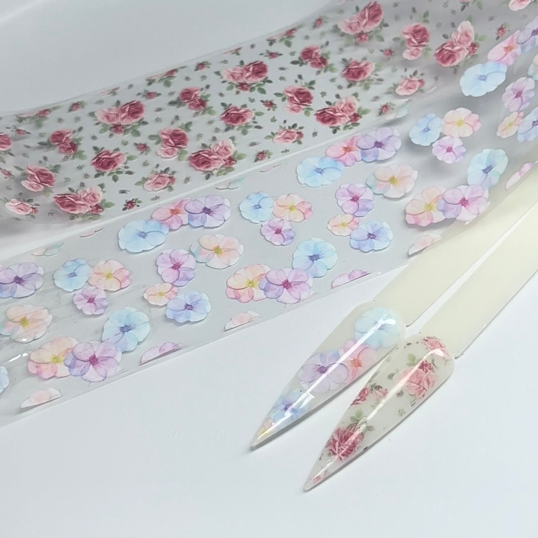 FLORAL NAIL FOIL TRANSFER